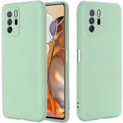 Mobigear Rubber Touch POCO X3 GT Silikon Hülle Backcover - Grün