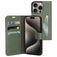 Mobiparts Classic Wallet iPhone 15 Pro Hülle Klapphülle Geldbörse - Stone Green