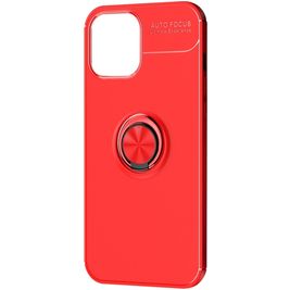 Mobigear Armor Ring iPhone 12 Pro Max Hülle Flexibles TPU Backcover Stoßfest mit Ringhalter - Rot