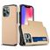 Mobigear Card iPhone 14 Pro Hülle Hardcase Backcover Stoßfest mit Kartenhalter - Gold