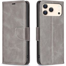Mobigear Excellent iPhone 18 Pro Hülle Klapphülle Geldbörse - Grau
