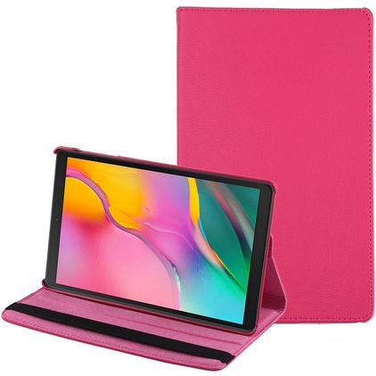 Mobigear DuoStand Samsung Galaxy Tab A 10.1 (2019) Hülle Drehbare Klapphülle - Magenta