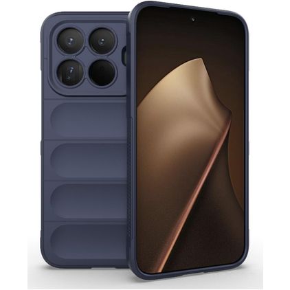Mobigear Bumpy Xiaomi 15T Pro Hülle Flexibles TPU Backcover - Dunkelblau