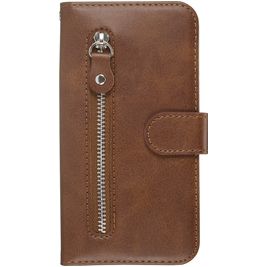 Mobigear Zipper Samsung Galaxy S20 Hülle Klapphülle Geldbörse - Braun Mobigear Zipper Samsung Galaxy S20 Hülle Klapphülle Geldbörse - Braun