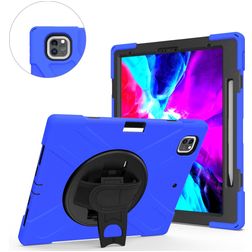 Mobigear SureGrip XGuard iPad Air 13 Zoll (2025) Hülle Kunststoff,Silikon Backcover + Stifthalter + Schulterträger + Ständer - Blau