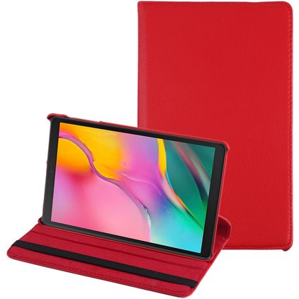 Mobigear DuoStand Samsung Galaxy Tab A 10.1 (2019) Hülle Drehbare Klapphülle - Rot