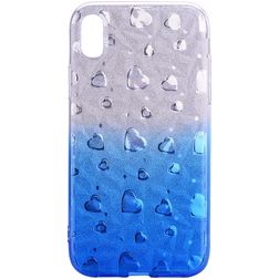 Mobigear Design iPhone XS Max Hülle Flexibles TPU Backcover - Blau