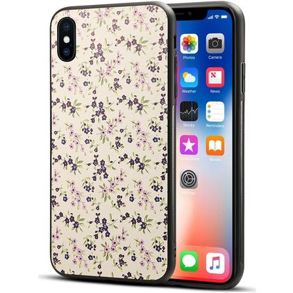 Mobigear Design iPhone XS Max Hülle Flexibles TPU Backcover - Blumen