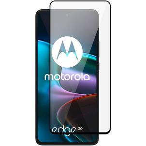 Mobigear Premium Motorola Edge 30 Panzerglas Gehärtetes Glas Displayschutz - Hüllenfreundlich - Schwarz