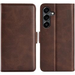 Mobigear Slim Magnet Samsung Galaxy S25 FE Hülle Klapphülle Geldbörse - Braun