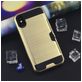 Mobigear Brushed Card iPhone XS Max Hülle Hardcase Backcover Stoßfest mit Kartenhalter - Gold