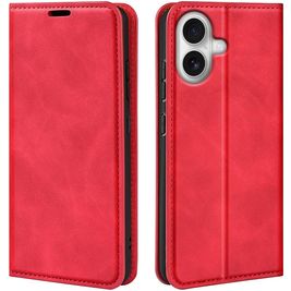 Mobigear Retro Slim iPhone 17 Hülle Klapphülle Geldbörse - Rot