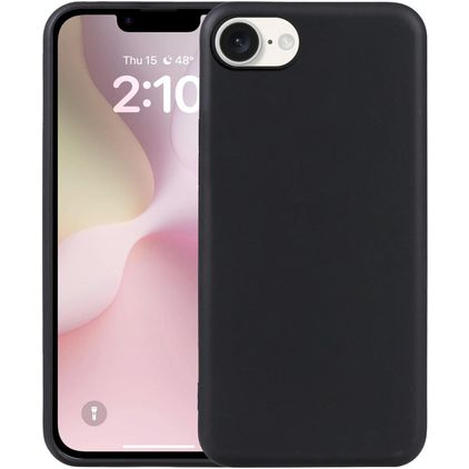 Mobigear Basics iPhone 16e Hülle Flexibles TPU Backcover - Schwarz