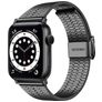 Mobigear Kopenhagen Edelstahl Apple Watch Armband Klappschließe - 49/46/45/44 mm - Schwarz