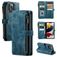 Caseme C30 iPhone 13 Pro Max Hülle Klapphülle Geldbörse - Blau