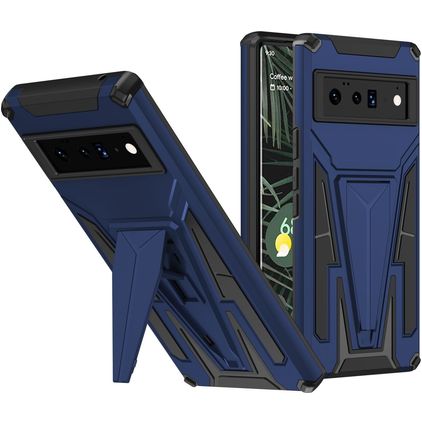 Mobigear Armor Stand Google Pixel 6 Pro Hardcase Backcover Shockproof mit Ständer - Blau