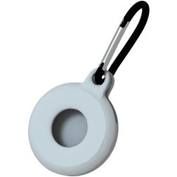Mobigear Circle Key Apple AirTag Hülle Flexibles TPU Schlüsselanhänger - Weiß