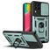 Mobigear Armor Ring Cam Slide Samsung Galaxy M53 Hülle Hardcase Backcover Stoßfest mit Ringhalter - Grün