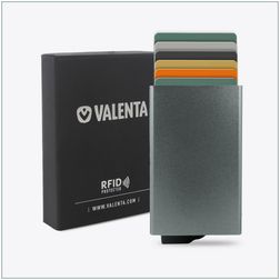 Valenta Card Case Aluminium Plus Aluminium Kartenhalter - 7 Karten - Schwarz