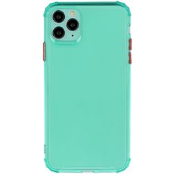 Mobigear Cushion iPhone 12 Pro Max Hülle Flexibles TPU Backcover Stoßfest - Türkis