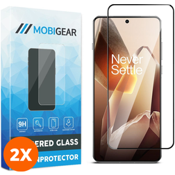 Mobigear Premium OnePlus 13 Panzerglas Gehärtetes Glas Displayschutz - Hüllenfreundlich - Schwarz (2er Pack)