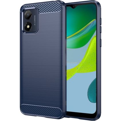 Mobigear Brushed Slim Motorola Moto E13 TPU (flexibel) Backcover - Blau