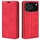 Mobigear Retro Slim iPhone 17 Pro Hülle Klapphülle Geldbörse - Rot