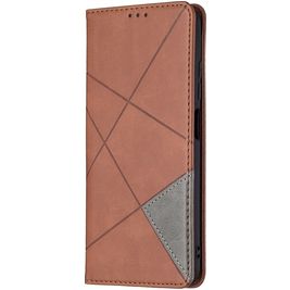 Mobigear Rhombus Slim POCO M3 Pro Hülle Klapphülle - Braun