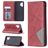 Mobigear Rhombus Slim Samsung Galaxy A32 4G Klapphülle - Rot