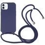 Mobigear Lanyard iPhone 16 Silikon Handykette - Dunkelblau