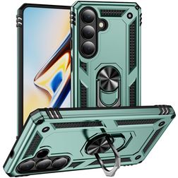 Mobigear Armor ring Samsung Galaxy S26 Hülle Hardcase Backcover Stoßfest mit Ringhalter - Grün