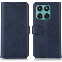 Mobigear Wallet Motorola Edge 60 Fusion Hülle Klapphülle Geldbörse - Blau