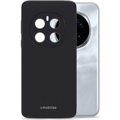 Mobilize Rubber Gelly Honor Magic 7 Pro Hülle Flexibles TPU Backcover - Schwarz