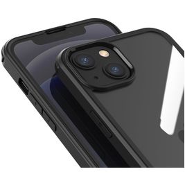 Valenta Full Cover iPhone 13 Hülle Gehärtetes Glas Backcover Stoßfest - Schwarz