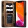 Caseme 008 iPhone 12 Mini Hülle Abnehmbare 2in1 Klapphülle Geldbörse - Braun