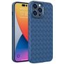 Mobigear Woven iPhone 14 Pro Hülle Flexibles TPU Backcover - Dunkelblau