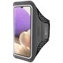 Mobiparts Comfort Fit Handyhalterung Joggen Samsung Galaxy A32 5G Sporthülle Neopren Sportarmband - Schwarz
