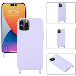 Mobigear Lanyard iPhone 14 Pro Max Silikon Handykette - Lila