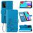 Mobigear Clover Samsung Galaxy A52 Hülle Klapphülle Geldbörse - Blau