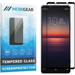 Mobigear Premium Sony Xperia 1 II Panzerglas Displayschutz - Hüllenfreundlich - Schwarz