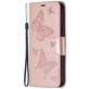 Mobigear Butterfly Samsung Galaxy S23 Hülle Klapphülle Geldbörse - Roségold