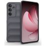 Mobigear Bumpy Samsung Galaxy S25 FE Hülle Flexibles TPU Backcover - Grau