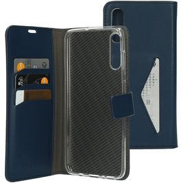 Mobiparts Classic Wallet Samsung Galaxy A70 Hülle Klapphülle Geldbörse - Blau