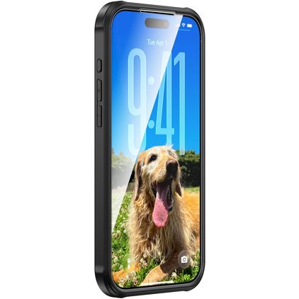Valenta Full Cover Durchsichtig iPhone 18 Pro Hülle Gehärtetes Glas Backcover Stoßfest - Transparent
