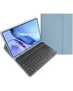 Mobigear Keys iPad 10 (2022) Hülle QWERTY Bluetooth Tastatur Klapphülle + Stifthalter - Blau