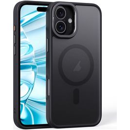 Mobigear Shockproof iPhone 16 MagSafe Hülle Hardcase Backcover - Schwarz