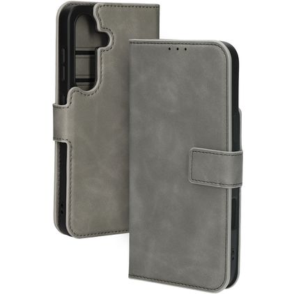 Mobiparts Classic Wallet Samsung Galaxy S25 MagSafe Hülle Klapphülle - Granite Grey