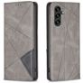 Mobigear Rhombus Slim Samsung Galaxy A56 Hülle Klapphülle - Grau