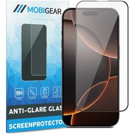 Mobigear Premium iPhone 16 Pro Max Panzerglas Gehärtetes Glas Displayschutz Anti-Glare - Hüllenfreundlich - Schwarz