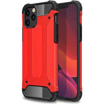 Mobigear Outdoor iPhone 12 Hülle Hardcase Backcover Stoßfest - Rot